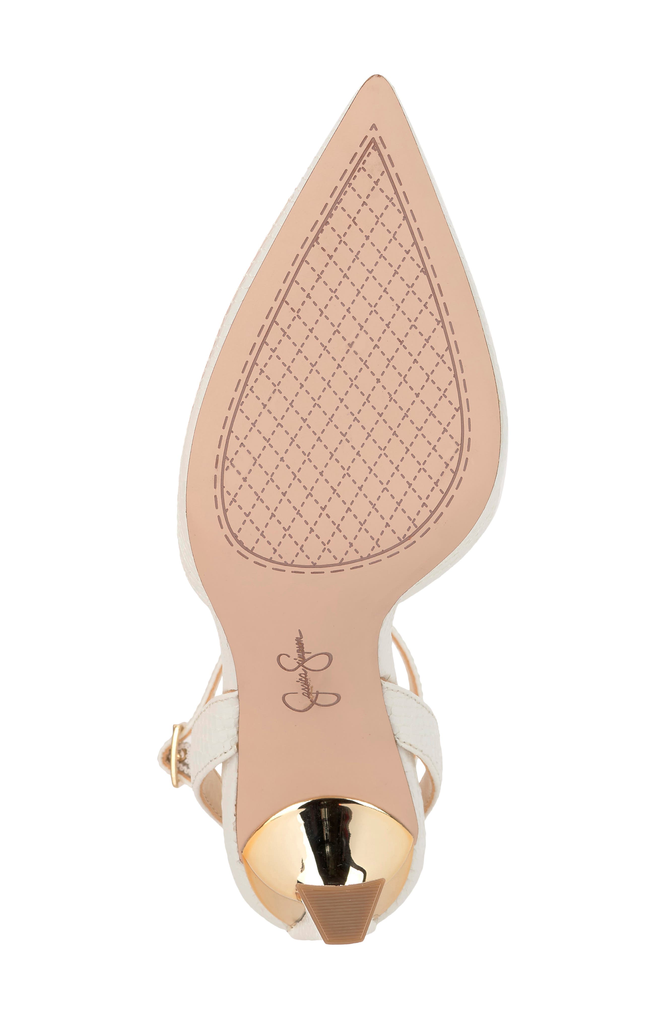 Jessica Simpson Ocanna Ankle Strap Pointed Toe Pump, Alternate, color, Bright White