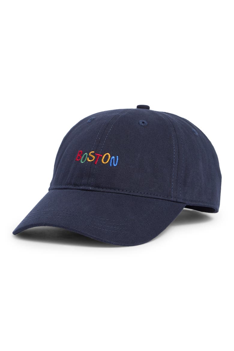 Boston Cotton Baseball Cap, Main, color, NAVY