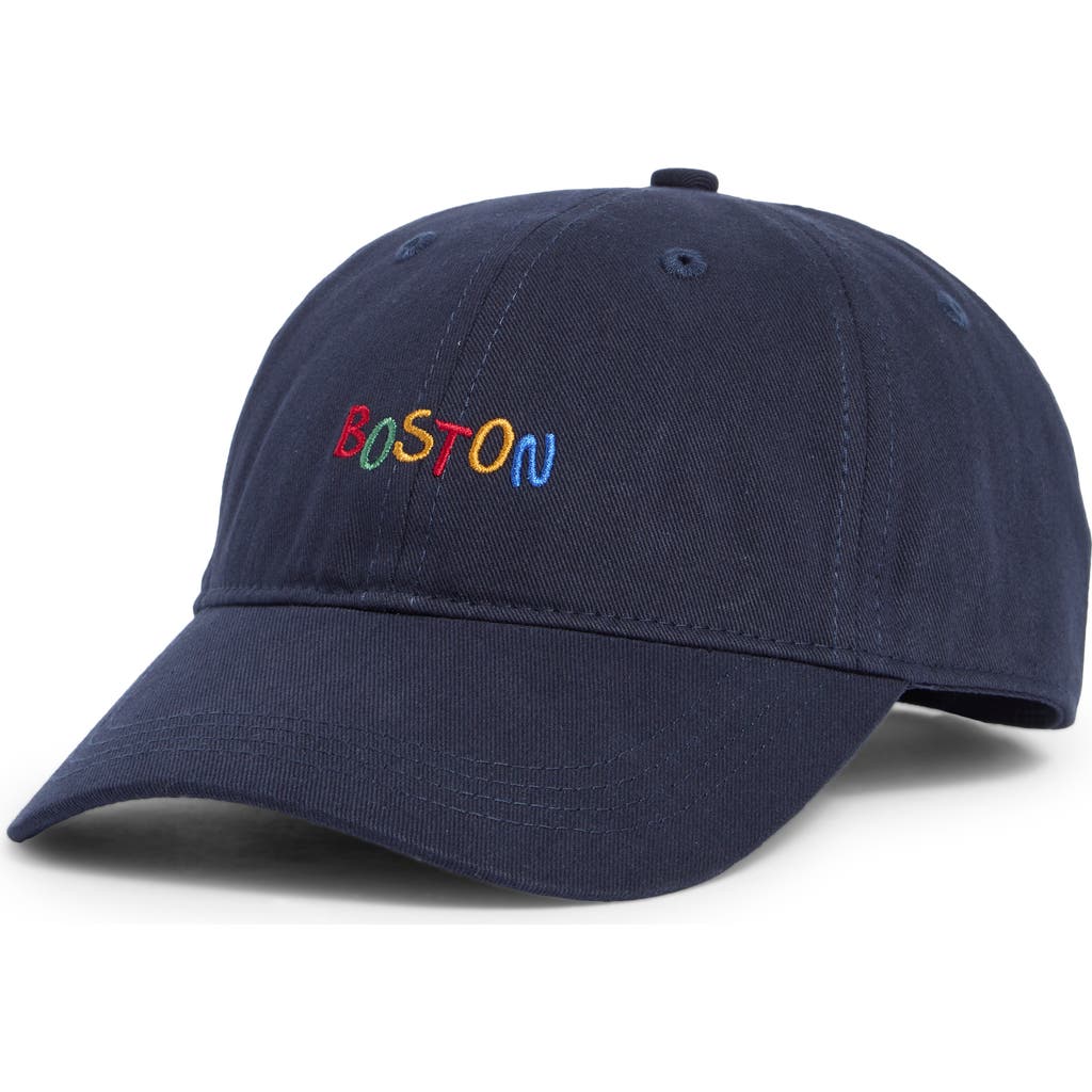 Frasier Sterling Boston Cotton Baseball Cap In Navy