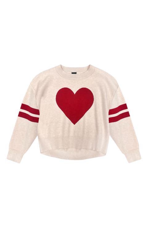Kids' Heart Graphic Sweater