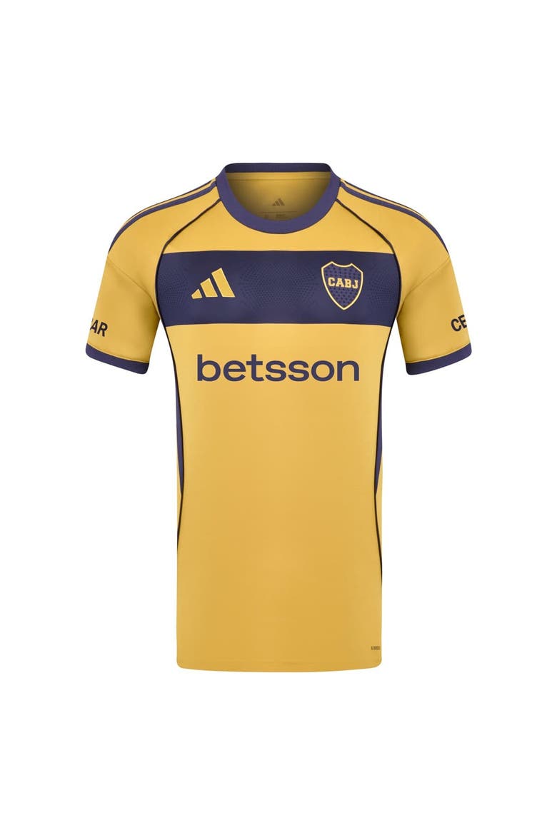 Men's adidas Yellow Boca Juniors 2025/26 Away Replica Jersey, Alternate, color, Yellow
