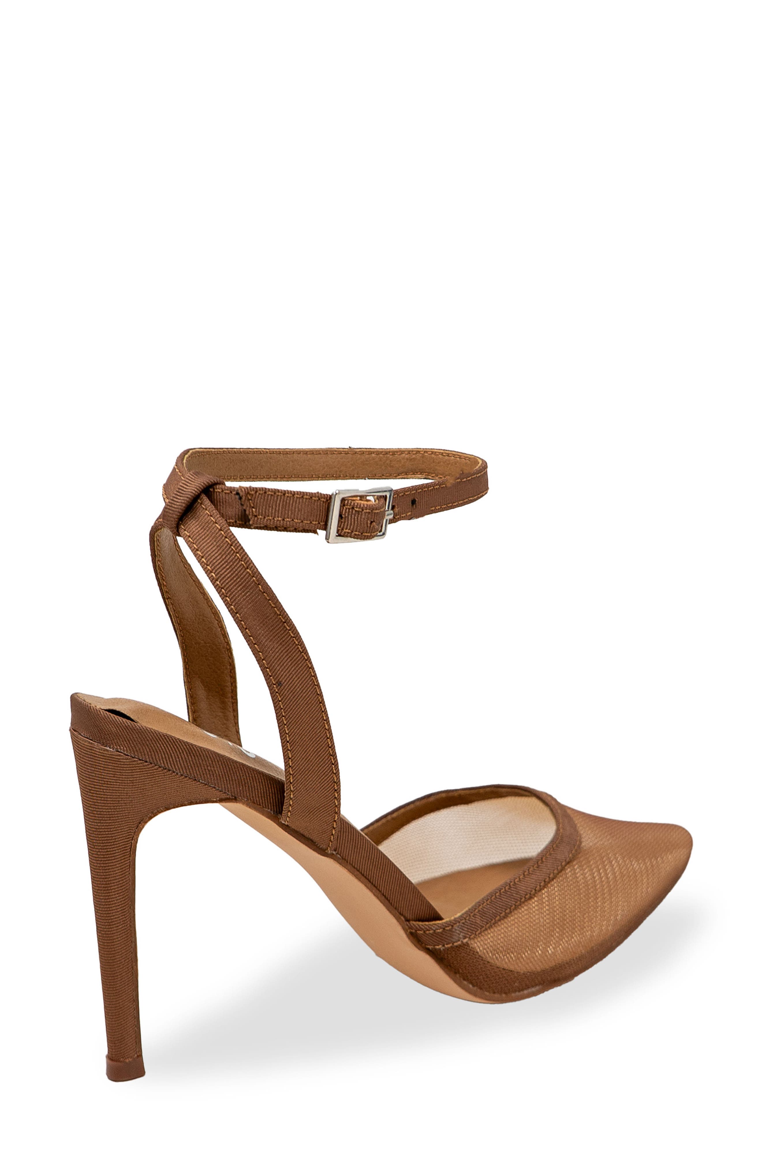 Sheer Mesh Pointed Toe Pump, Alternate, color, TAN
