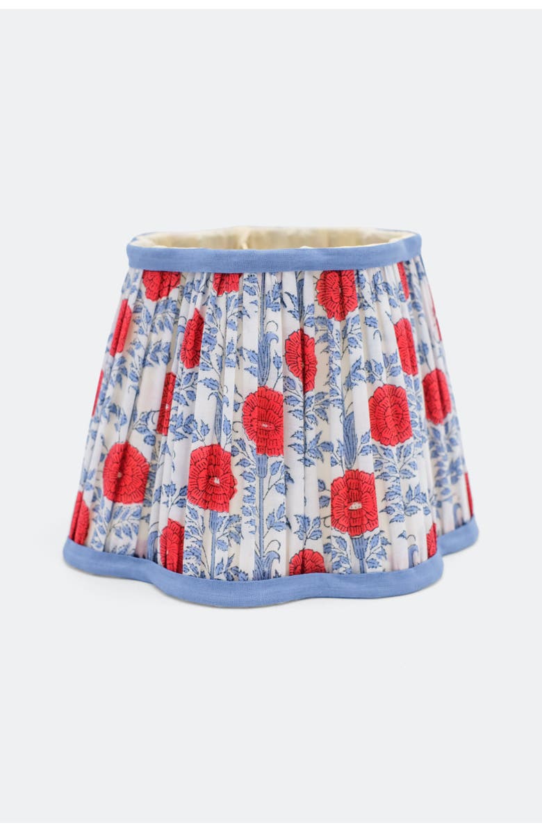 Inner Child 8" Pleated Scalloped Flower Lampshade, Main, color, Araminta Red