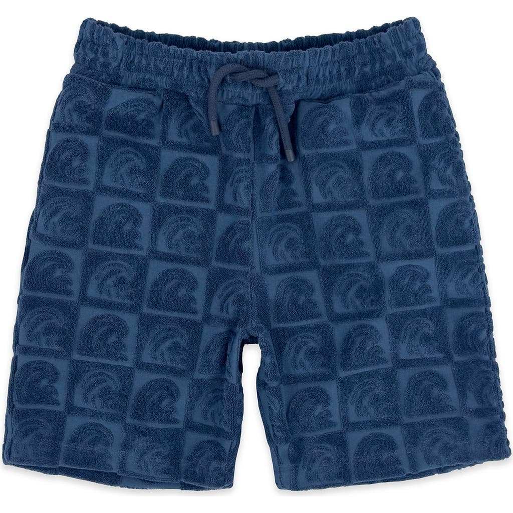 Feather 4 Arrow Kids' Coastal Print French Terry Sweat Shorts In Blue