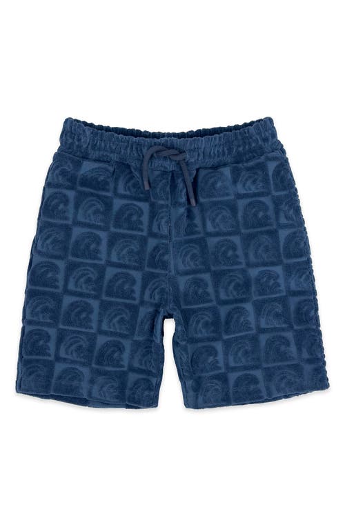 Feather 4 Arrow Kids' Coastal Print French Terry Sweat Shorts In Blue