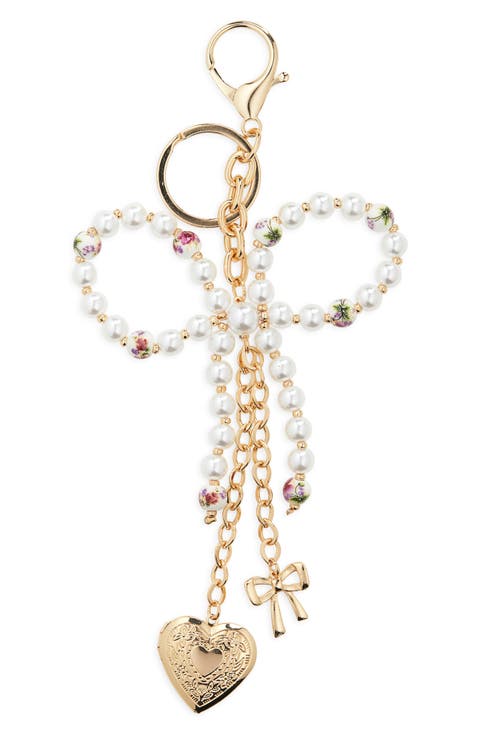 Pretty Pearly Bow Bag Charm