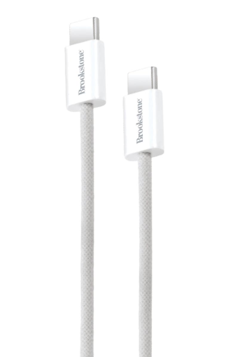 BROOKSTONE 6 ft. Braided Charge Cable & Power Bank Set, Alternate, color, White