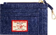 True Religion Denim Zip Card Case