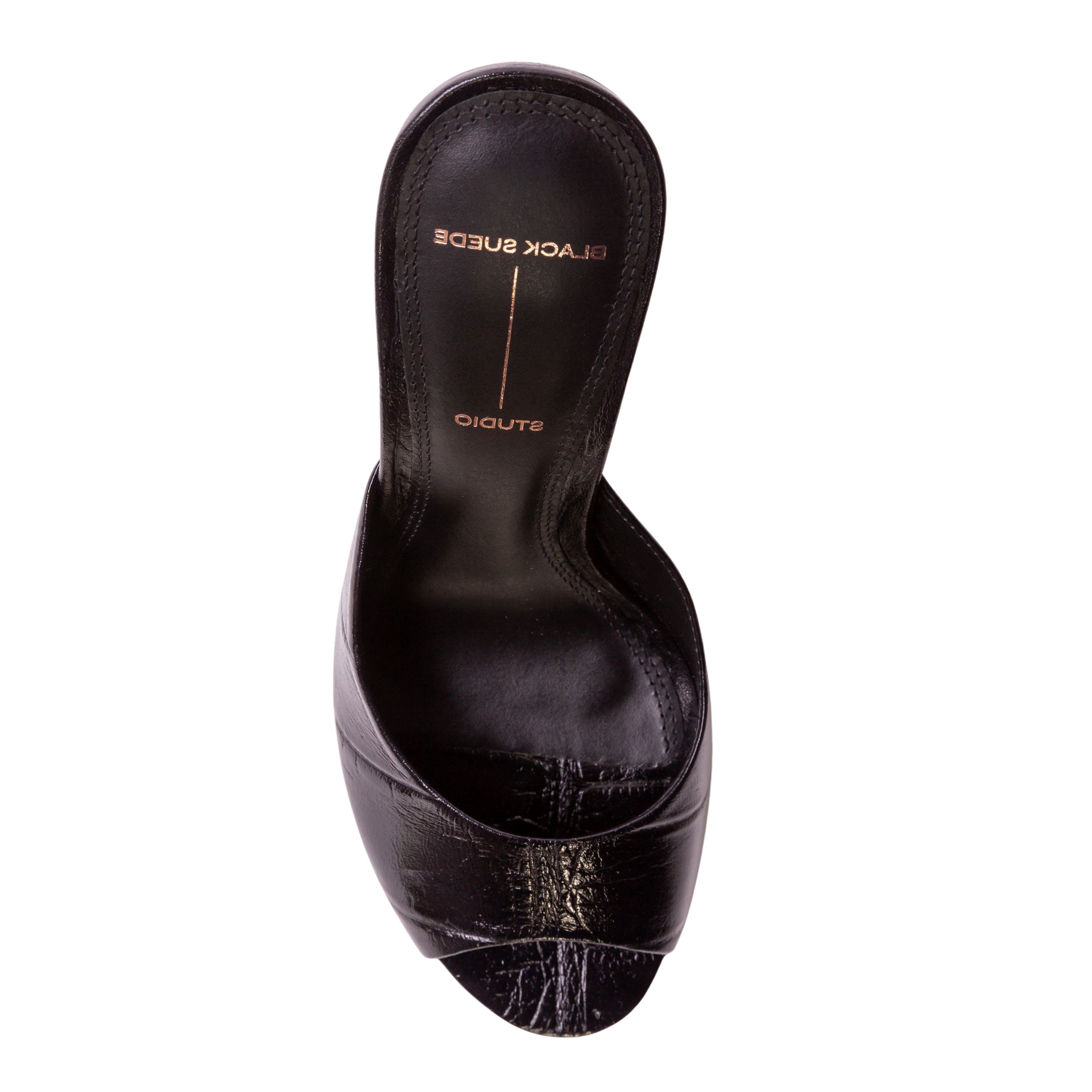 BLACK SUEDE STUDIO Alessia Croc Mule, Alternate, color, 