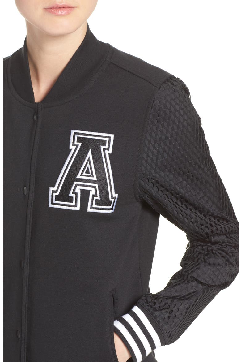 Varsity Jacket, Alternate, color, BLACK