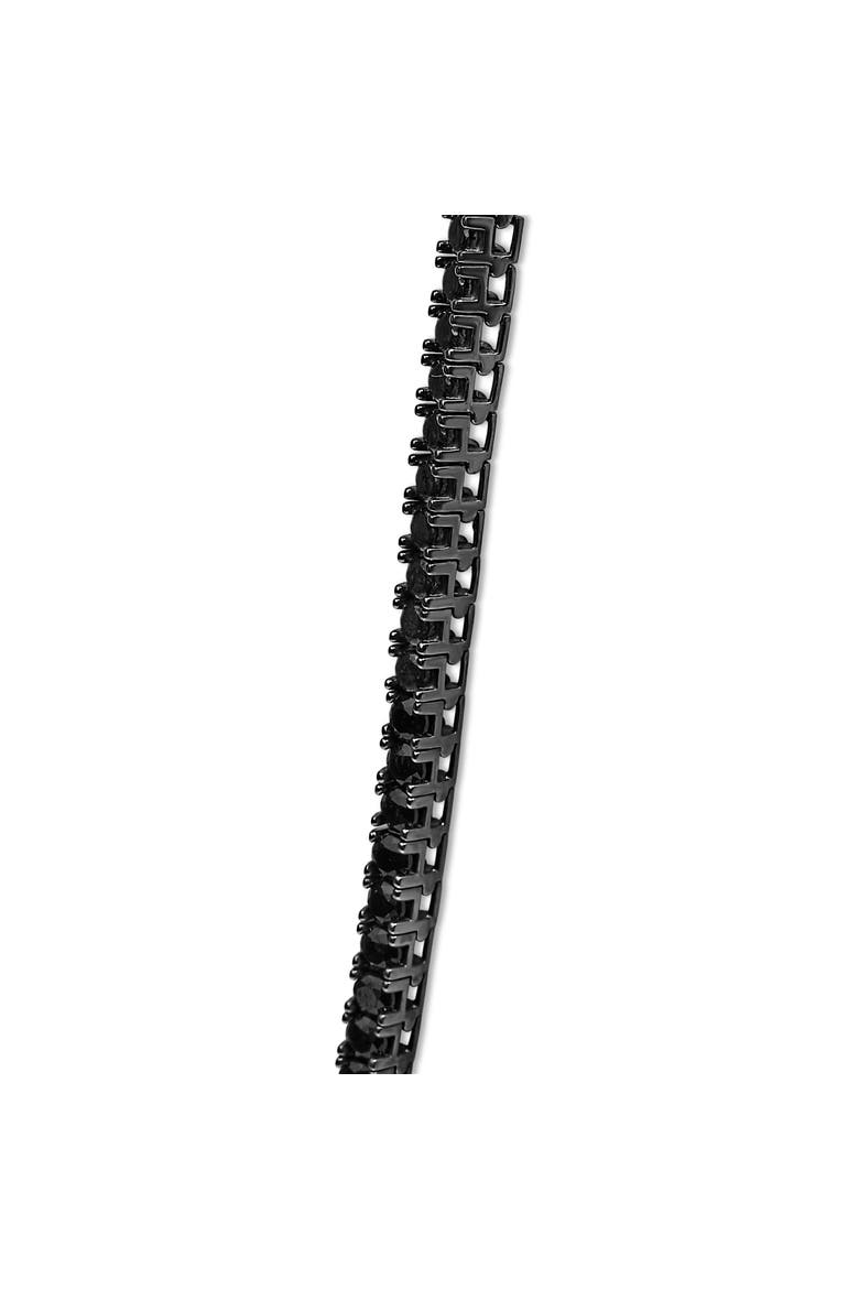 Men's Sterling Silver Black Onyx Tennis Necklace, Alternate, color, Silver