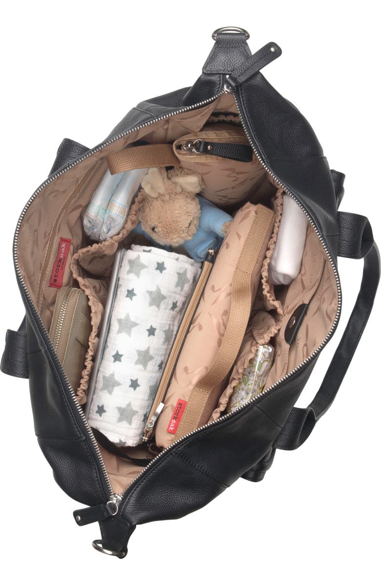 Storksak Storsak Leather Diaper Bag, Alternate, color,