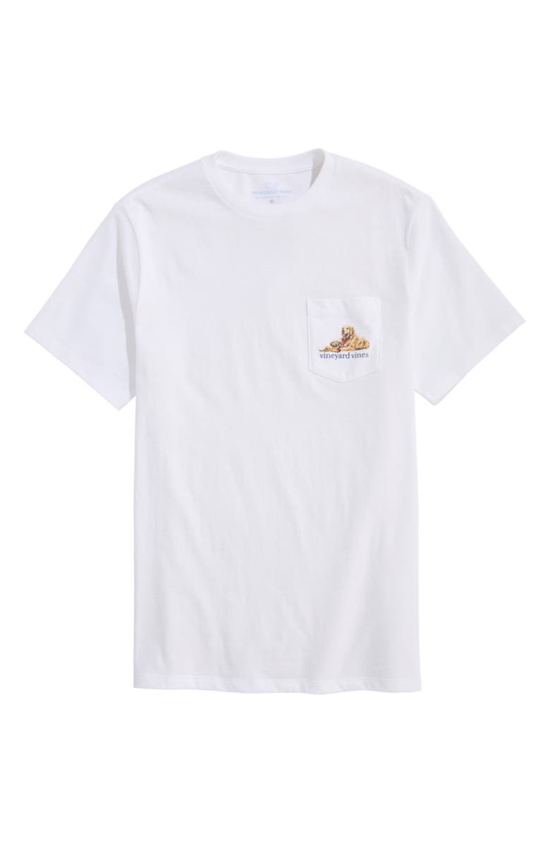 vineyard vines Golden & Pup Pocket Graphic T-Shirt, Main, color, White Cap
