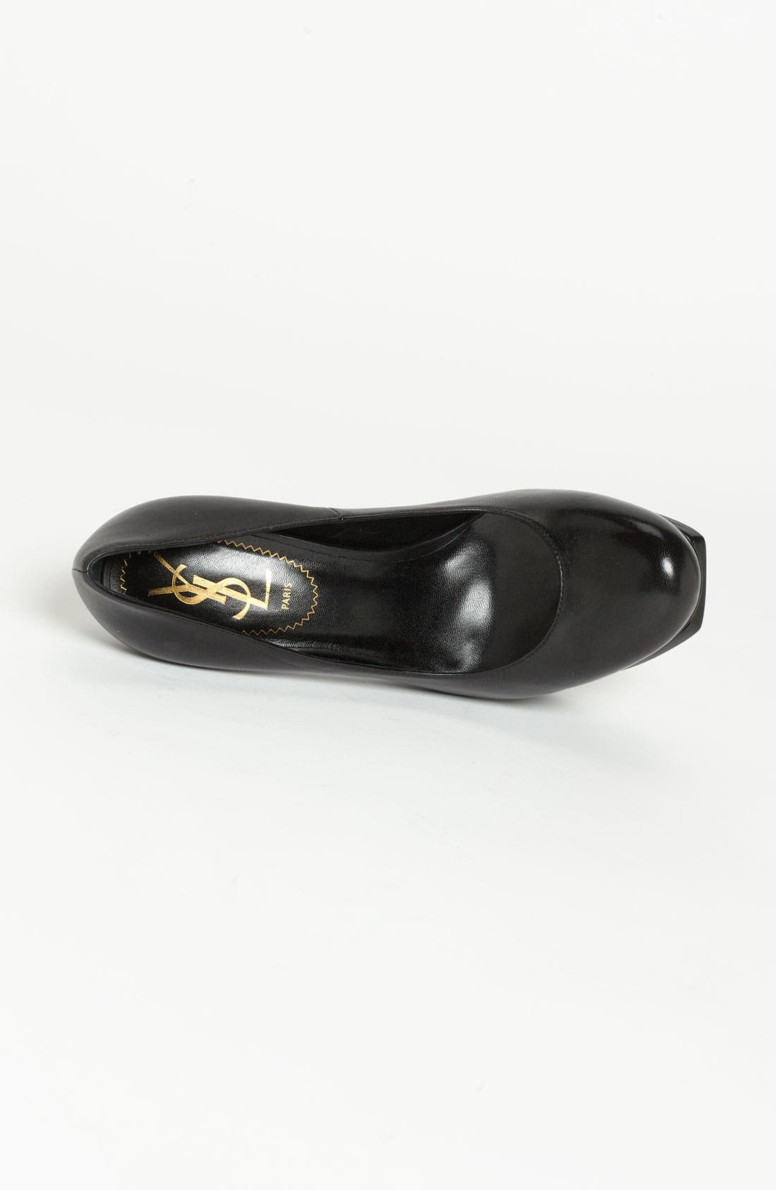 Yves Saint Laurent 'Tribute' Pump, Alternate, color, BLACK LEATHER