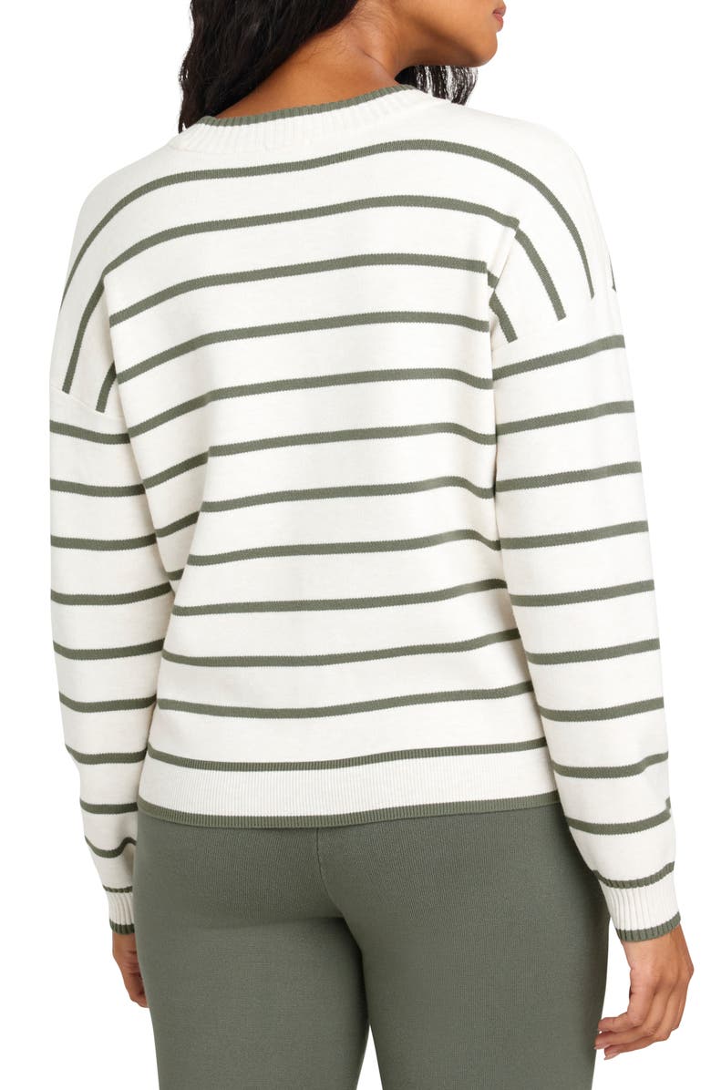 Splendid x Cella Jane Stripe Front Seam Sweater, Alternate, color, 