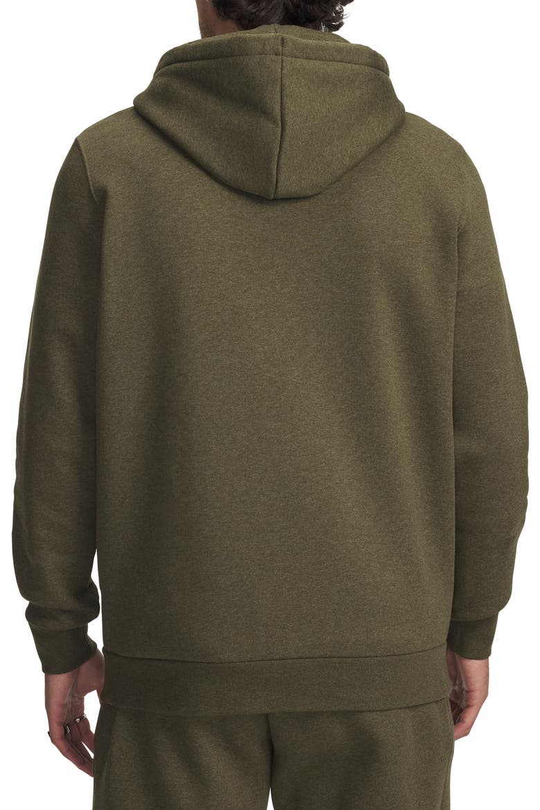 UA Icon Fleece Hoodie, Alternate, color, 391 MARINE OD GREEN