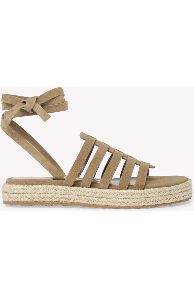 Gianvito Rossi Pompei Espadrillas Sandal, Main, color, Brown Suede Leather