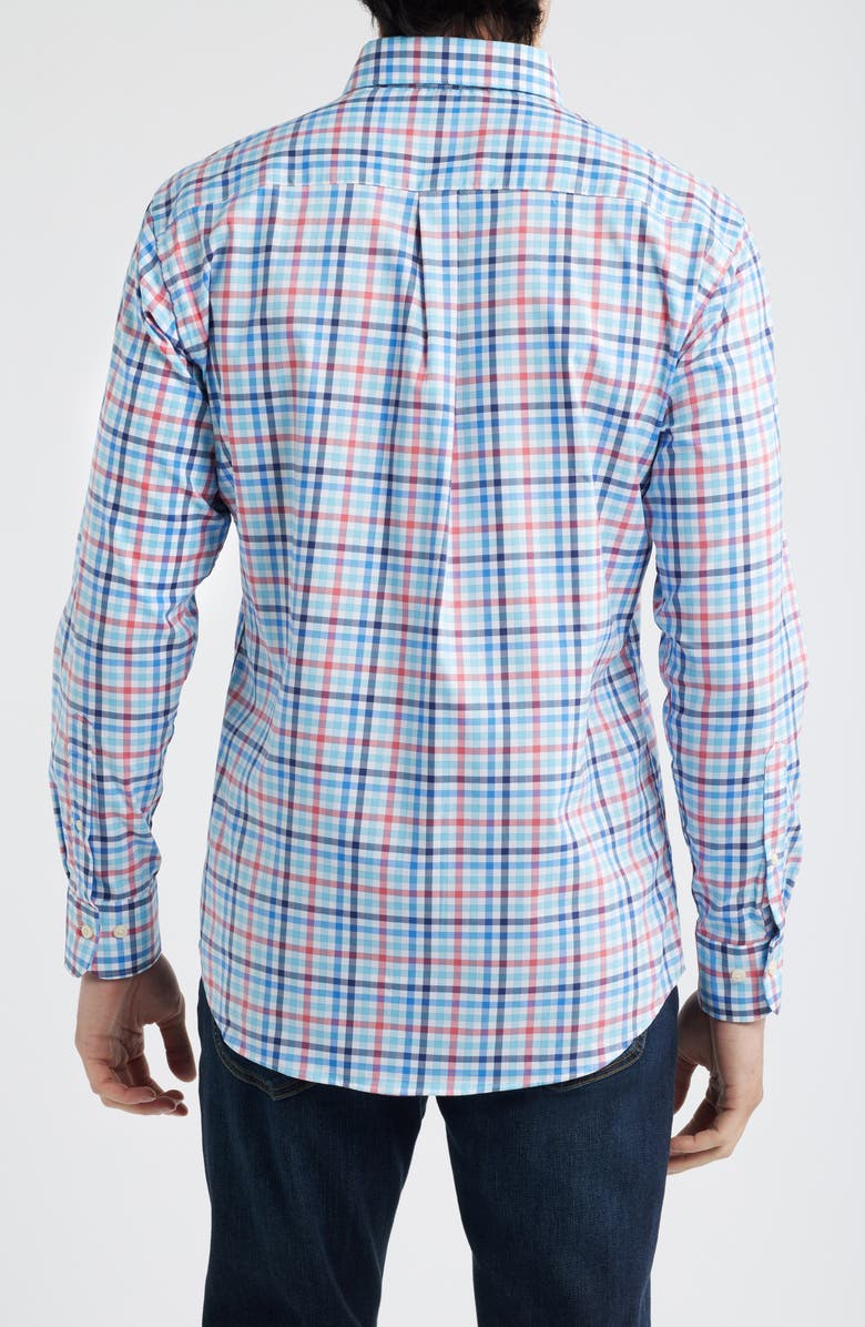 Peter Millar Chambly Crown Lite Check Performance Button-Down Shirt, Alternate, color, 
