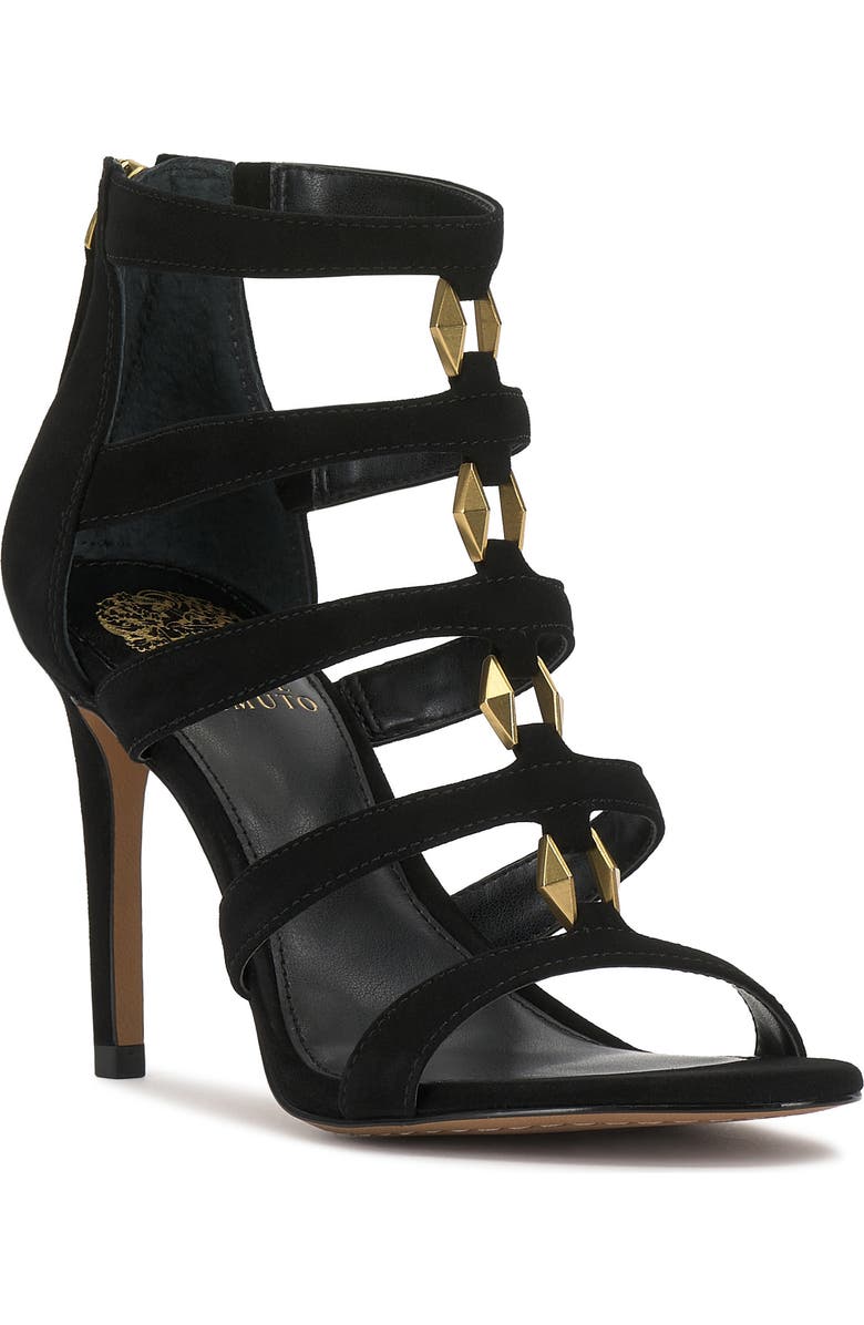Vince Camuto Azelie Cage Sandal, Main, color, Black