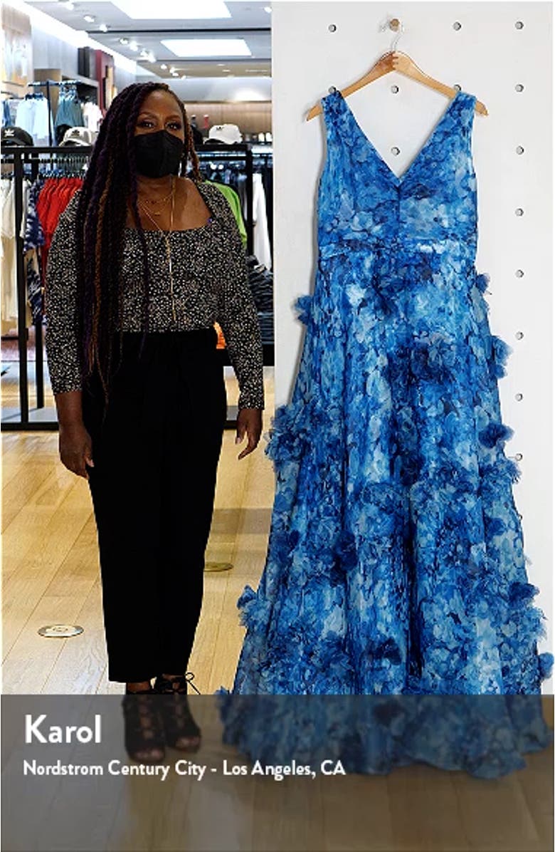 Pleated Tiered Organza Gown, sales video thumbnail