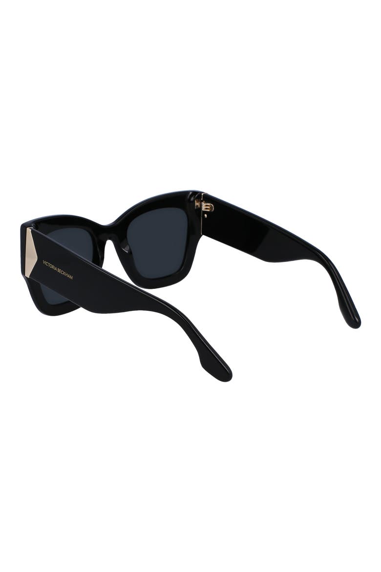 51mm Butterfly Sunglasses, Alternate, color, BLACK
