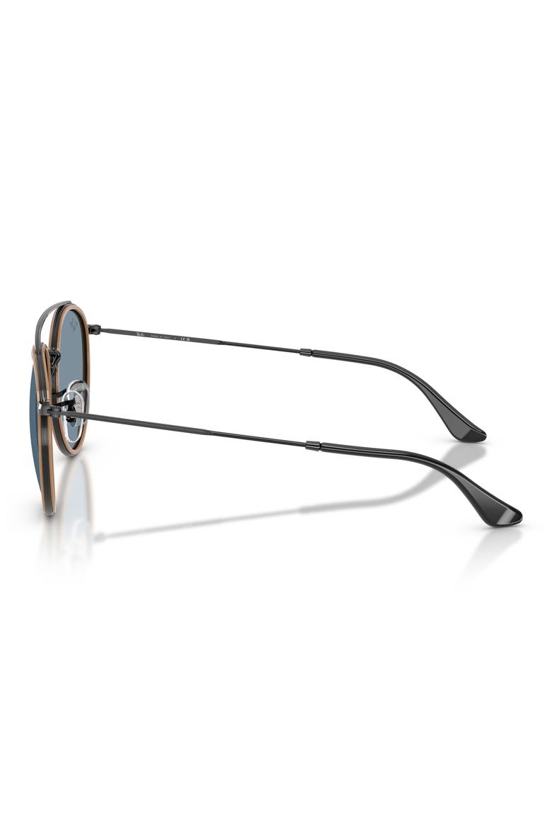 51mm Aviator Sunglasses, Alternate, color, BLACK / BLUE