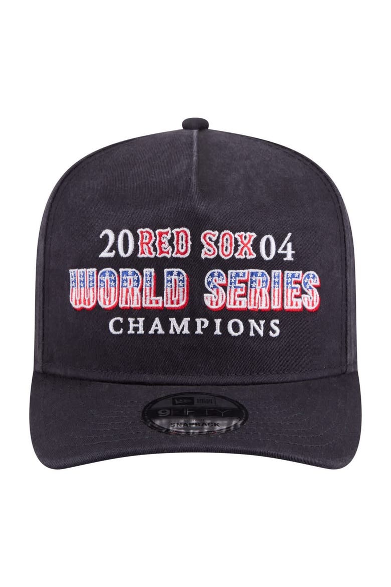 Men's New Era Navy Boston Red Sox 2004 World Series Champions Historic 9FIFTY A-Frame Snapback Hat, Alternate, color, Navy