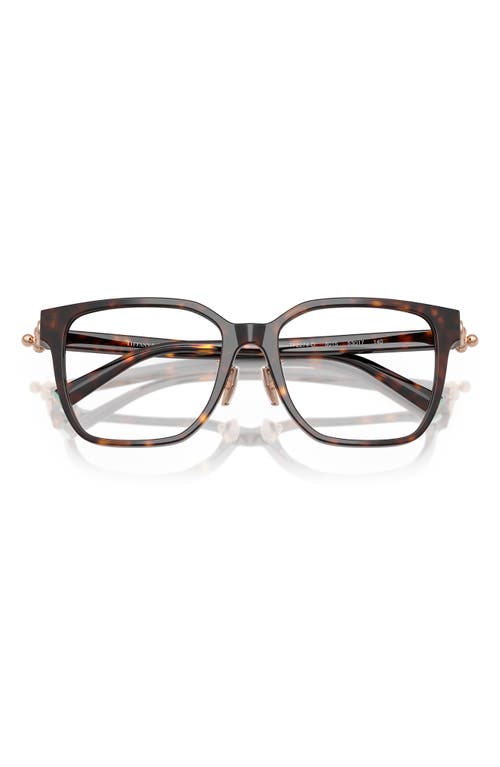 Tiffany & Co . 53mm Square Optical Glasses In Brown