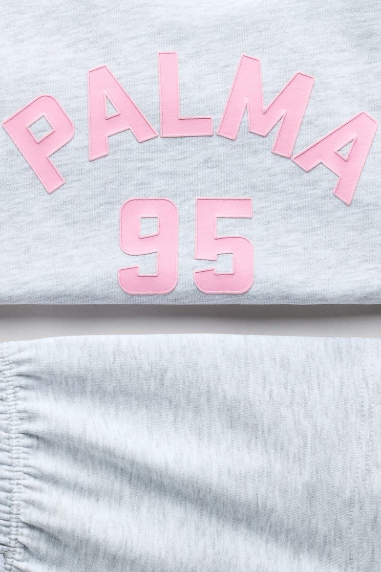 2-piece Sweatshirt Set, Alternate, color, Light gray melange/Palma