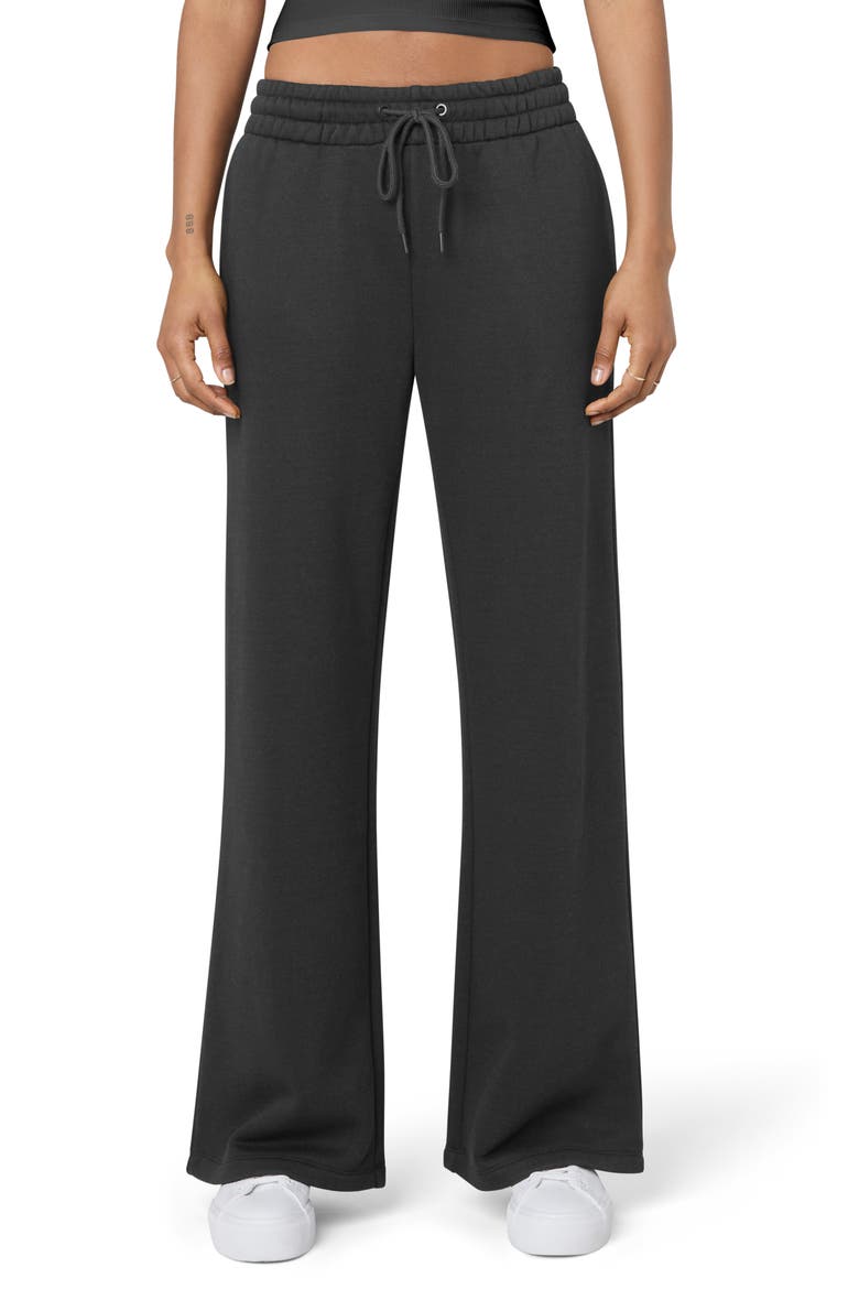 Cozy Crush Wide Leg Sweatpants, Main, color, BLACK