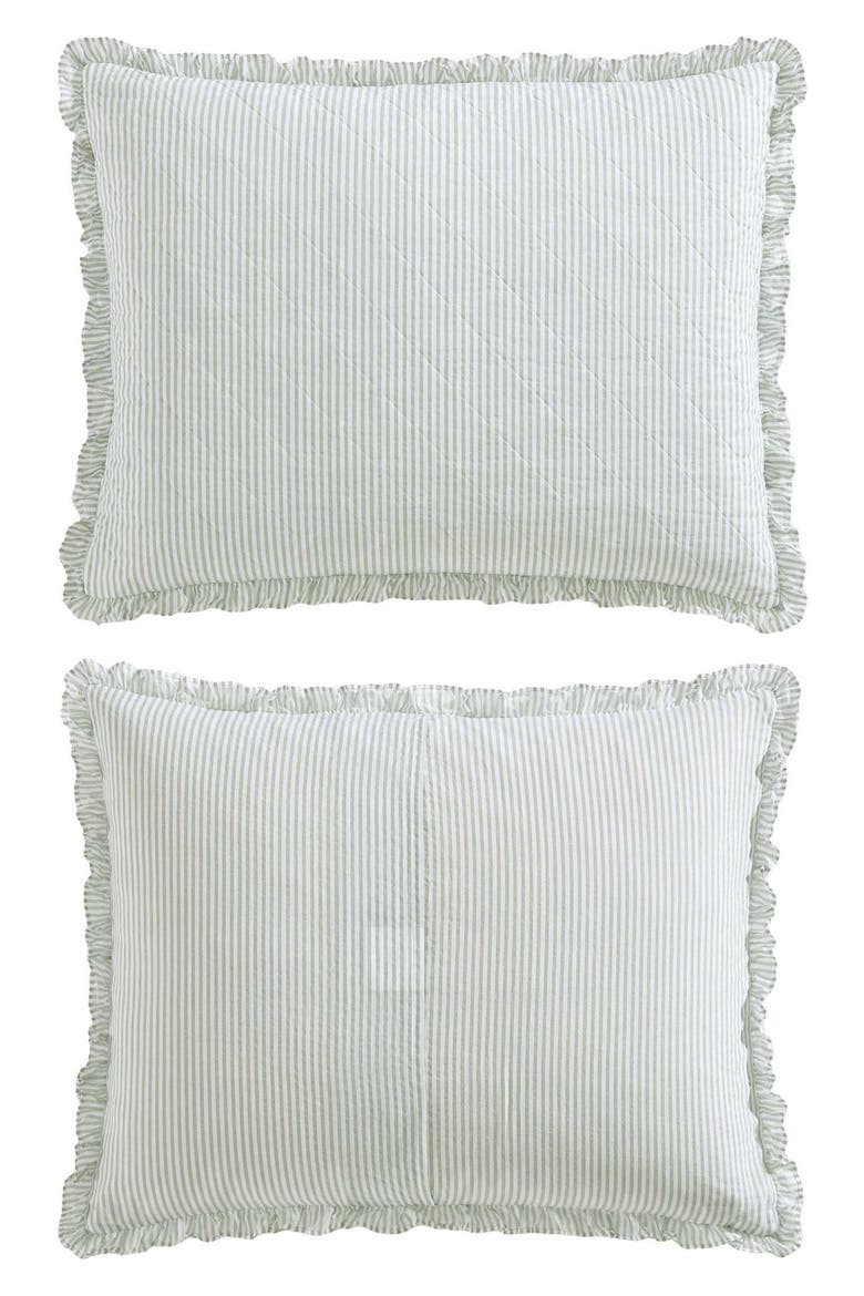 Oxford Quilt & Sham 3-Piece Set, Alternate, color, GREEN