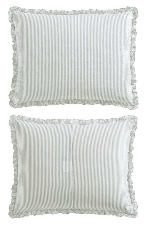 Laura Ashley Oxford Quilt & Sham 3-piece Set In Green