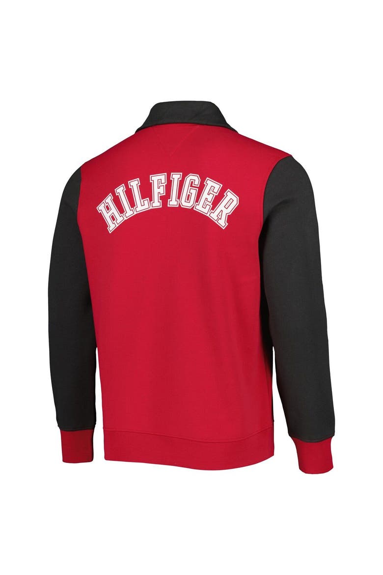 Men's Tommy Hilfiger Red/Pewter Tampa Bay Buccaneers Aiden Quarter-Zip Sweatshirt, Alternate, color, Red