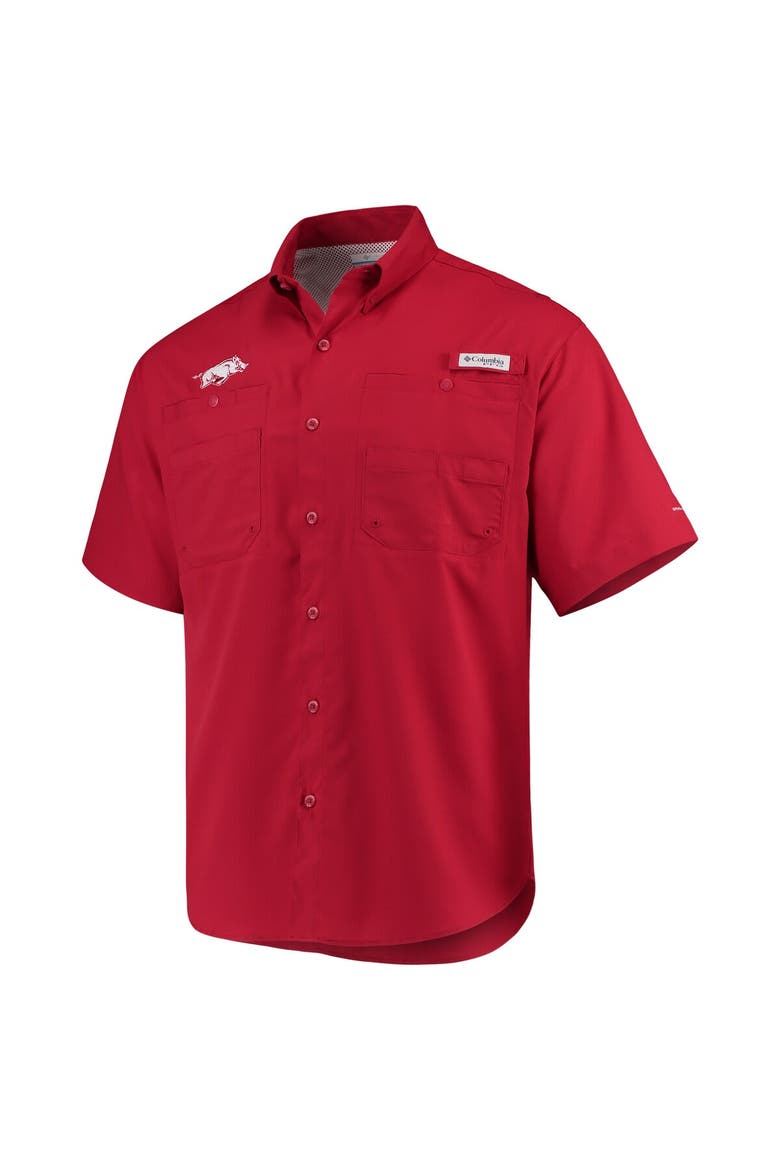 Men's Columbia Cardinal Arkansas Razorbacks PFG Tamiami Shirt, Alternate, color, Cardinal