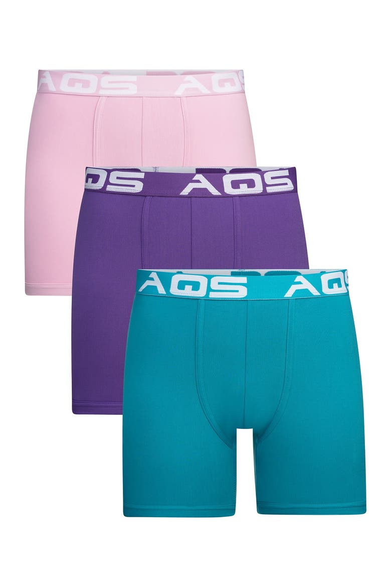 Classic Boxer Briefs - Pack of 3, Main, color, DARK PURPLE/TURQUOISE/PINK