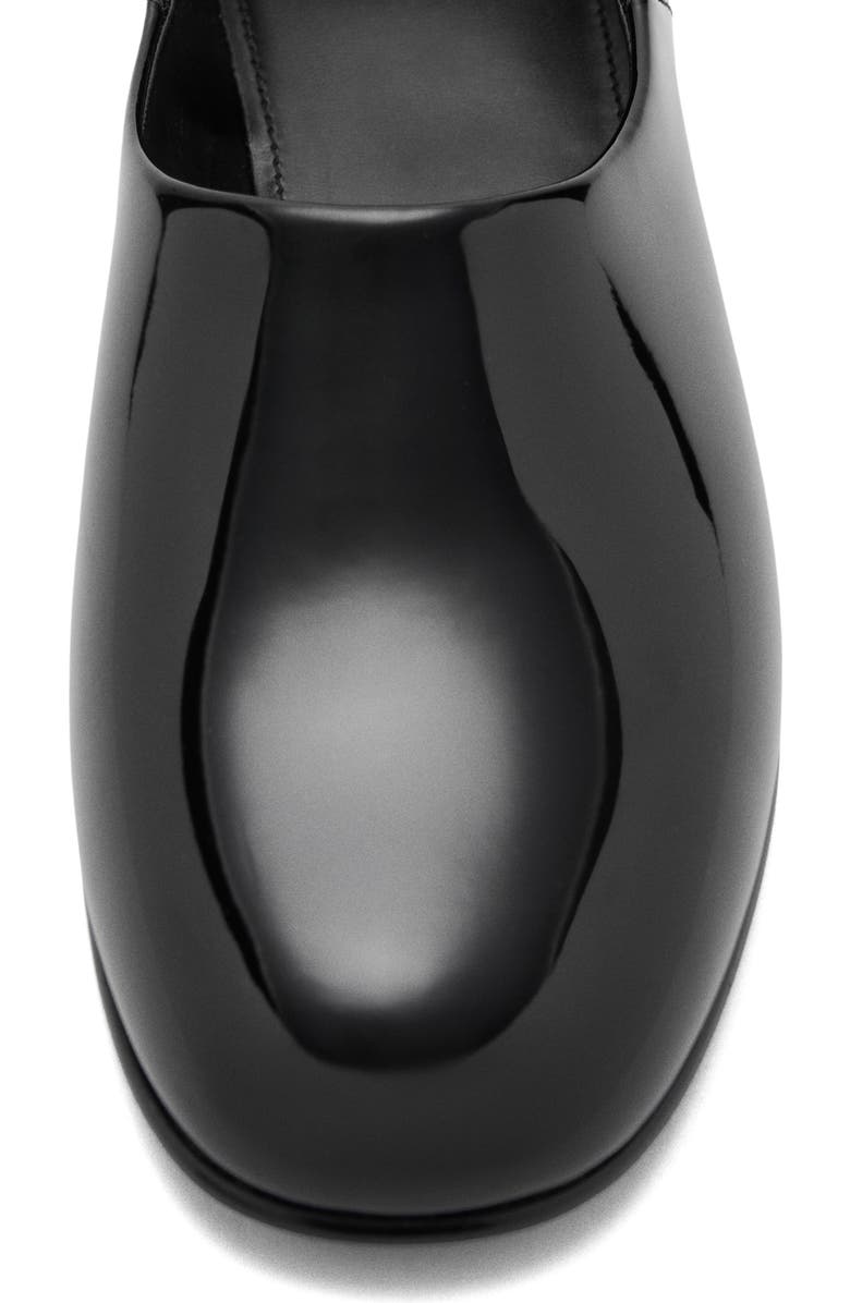 MANGO Patent Faux Leather Flat, Alternate, color, Black