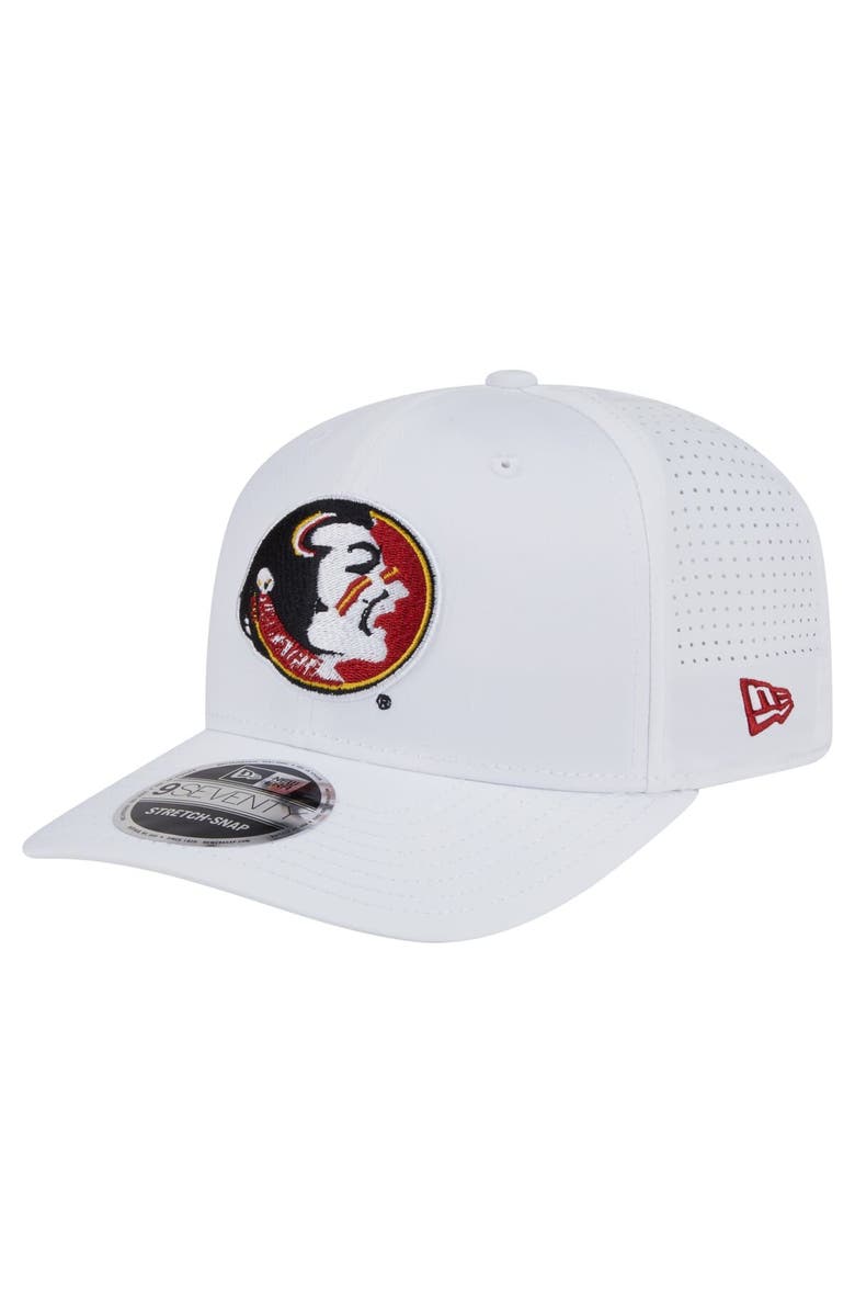 New Era Men's New Era White Florida State Seminoles Perform Vault 9SEVENTY Stretch-Snap Hat, Main, color, 