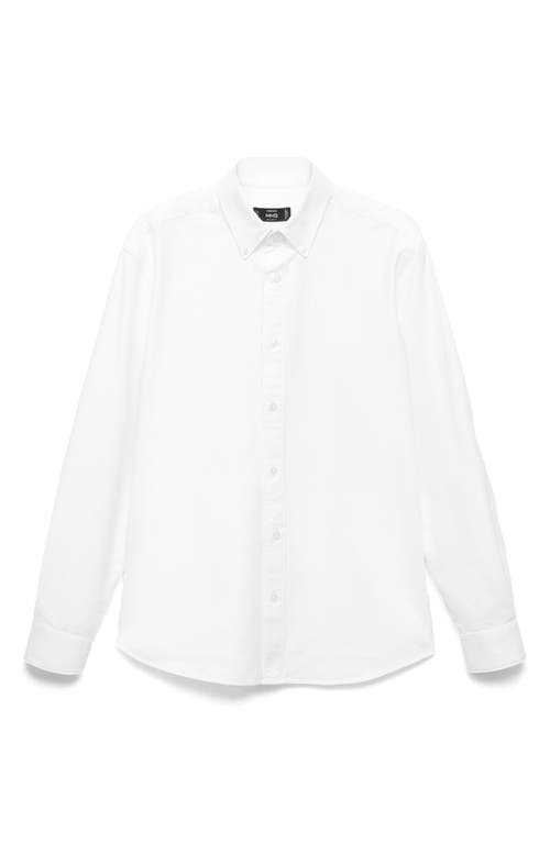 Mango Regular Fit Oxford Button-down Shirt In White