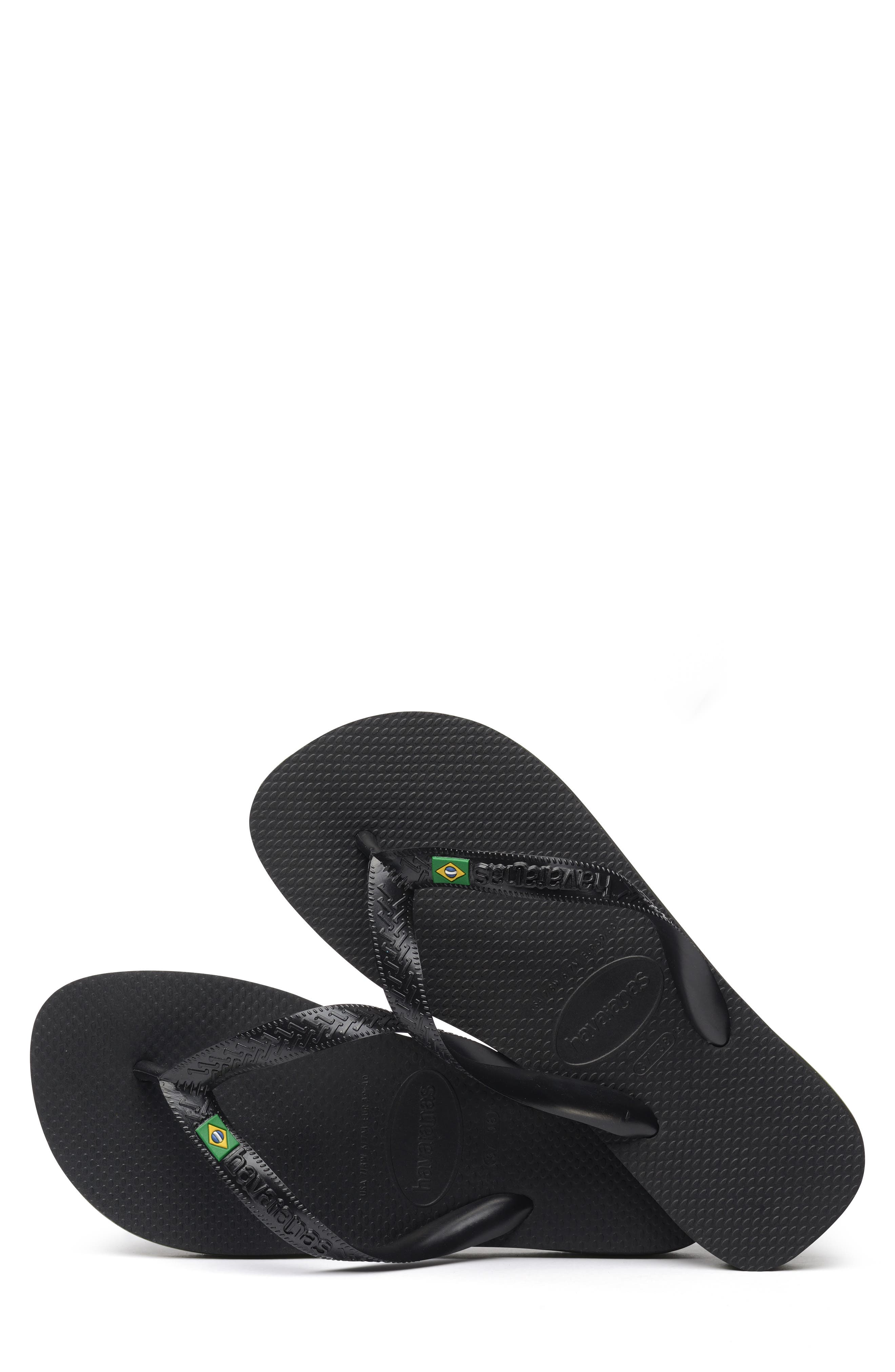 Brazil Flip Flop, Alternate, color, BLACK