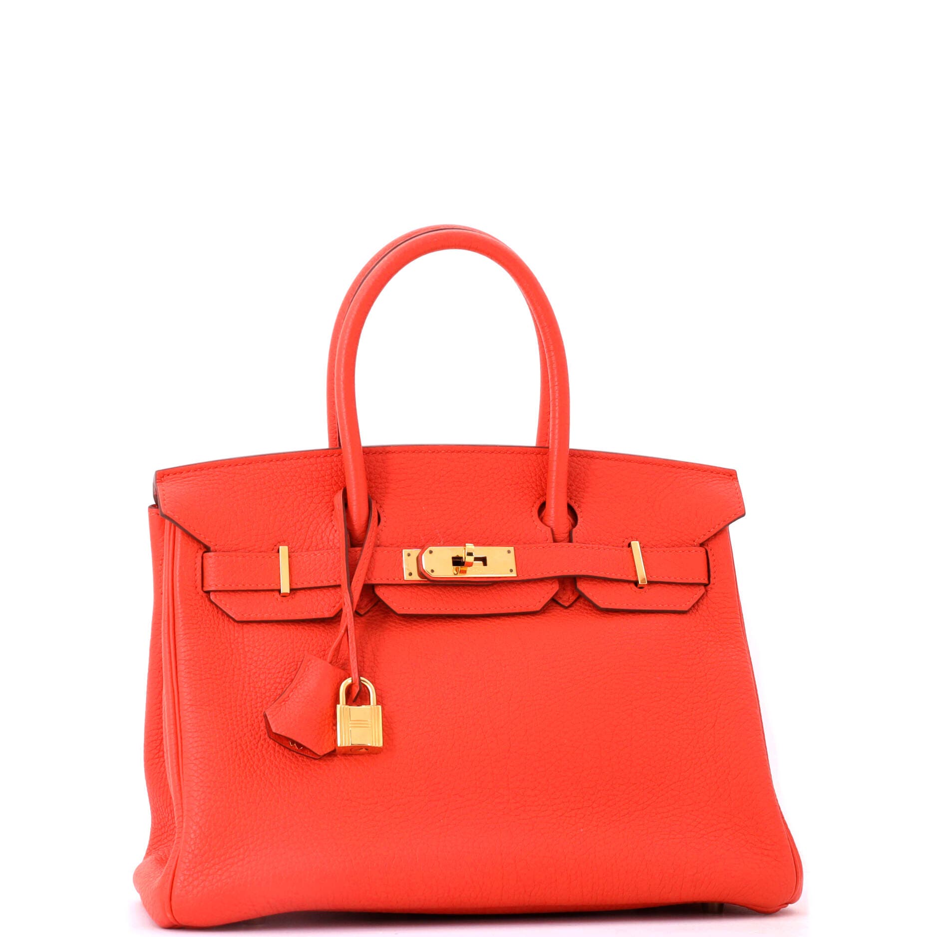 Birkin Handbag Orange Togo with Gold Hardware 30, Alternate, color, Red