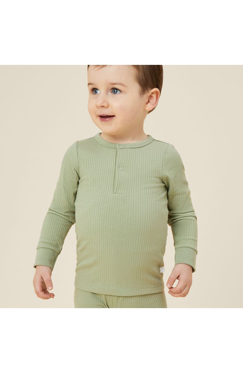 MORI Ribbed Pyjamas, Main, color, Sage