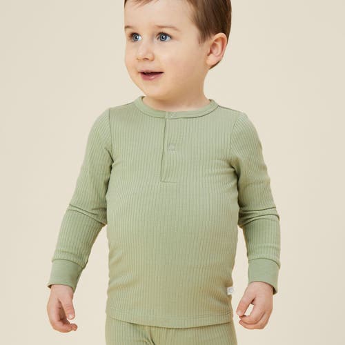 Mori Kids' Ribbed Pyjamas In Green