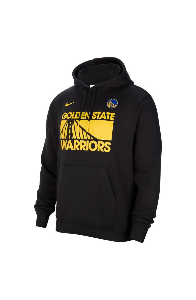 Nike Men's Nike Black Golden State Warriors Courtside Club Pullover Hoodie, Alternate, color, Black