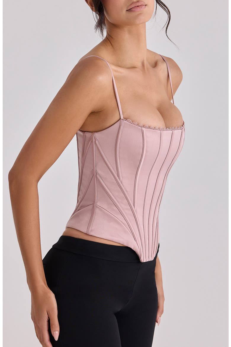 Cadie Satin Corset Top, Alternate, color, BLUSH PINK
