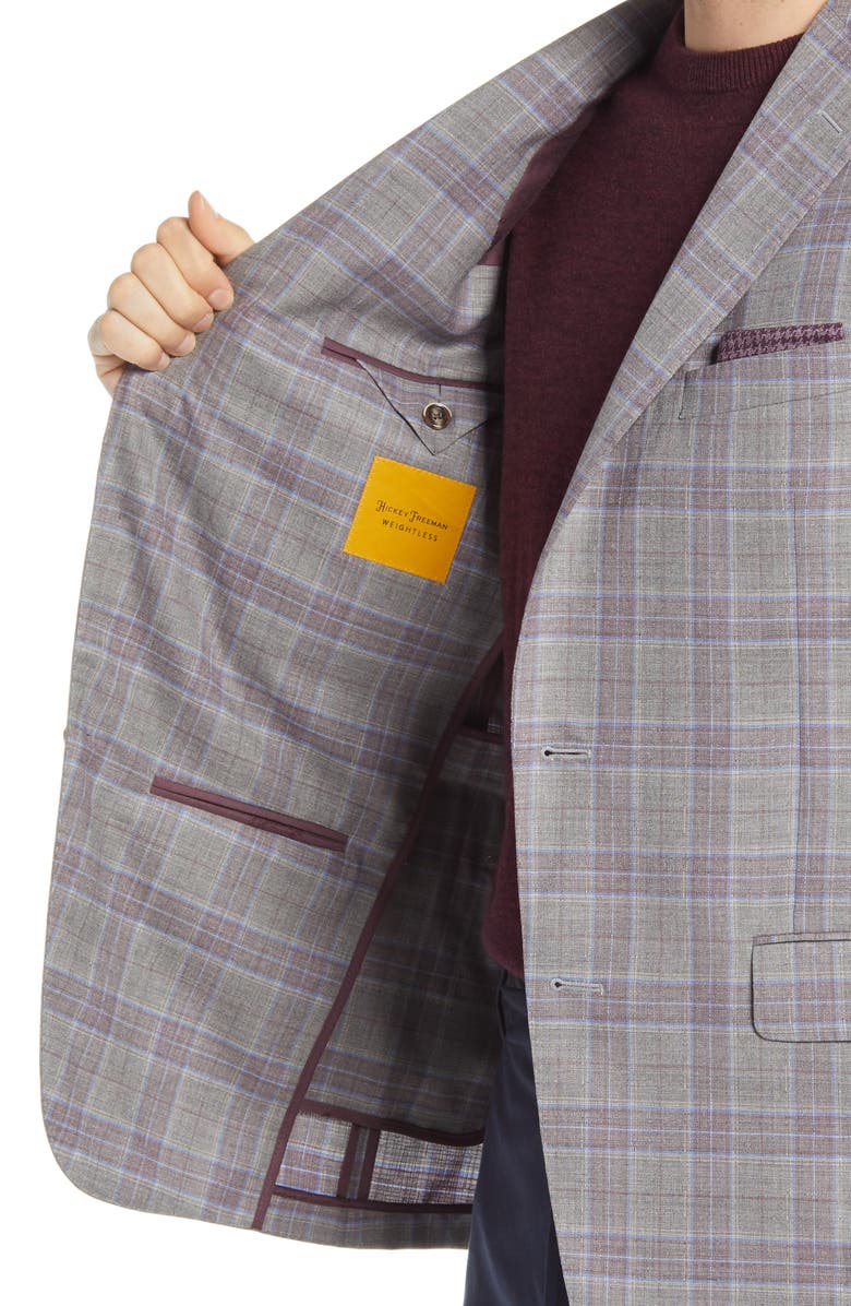 Hickey Freeman Hickory Freeman Classic Fit Windowpane Wool Sport Coat, Alternate, color, 