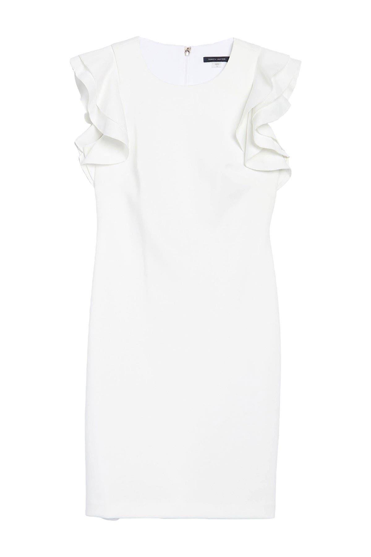 Tommy Hilfiger Flutter Sleeve Sheath Dress