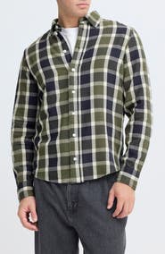 CASUAL FRIDAY Check Regular Fit Cotton Button-Up Shirt