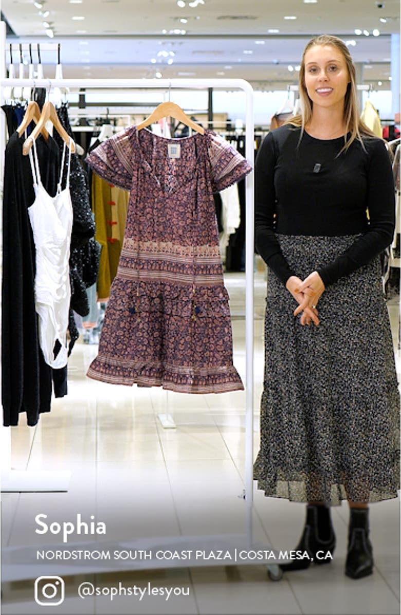 Sadie Metallic Cotton & Silk Cover-Up Minidress, sales video thumbnail