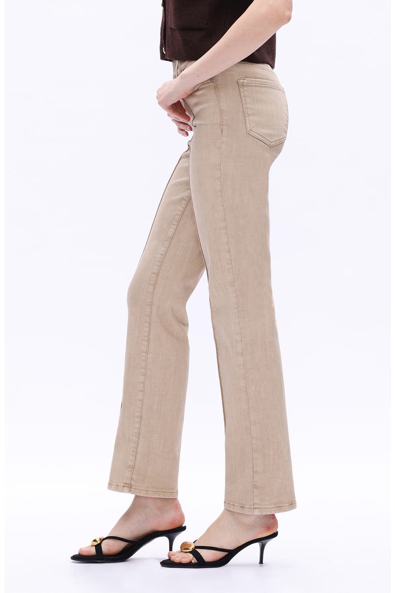 Seamed High Waist Straight Leg Jeans, Alternate, color, KHAKI