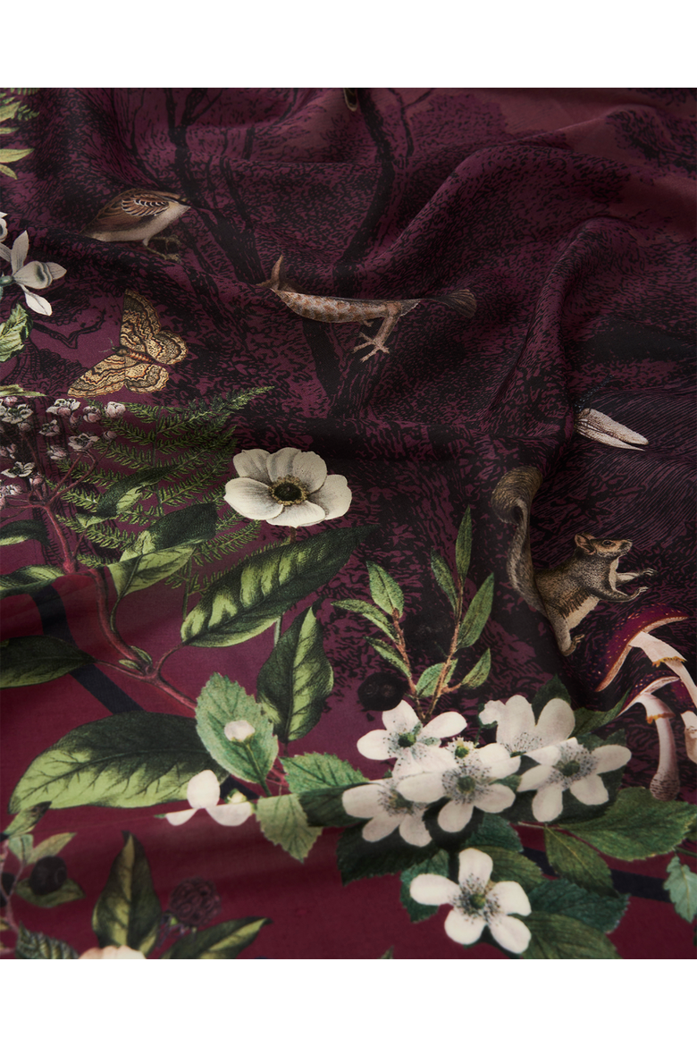 Orla Narrative Medium Square Scarf, Alternate, color, Burgundy